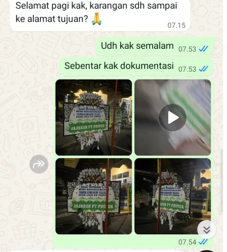 Pengiriman Papan Bunga Selamat Emerald Bintaro