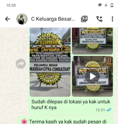 Pengiriman Papan Bunga Duka Emerald Bintaro